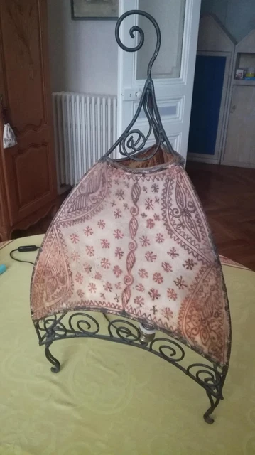 Oriental Marocaine Lampadaire Cuir Lampe Henné Lampe en Cuir