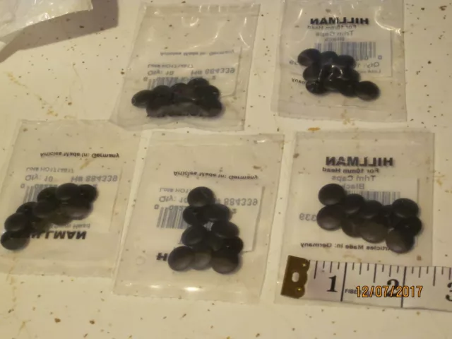 The Hillman Group 884339 10 mm tapas de ajuste, negras, 10 en un paquete 5 paquetes nuevas
