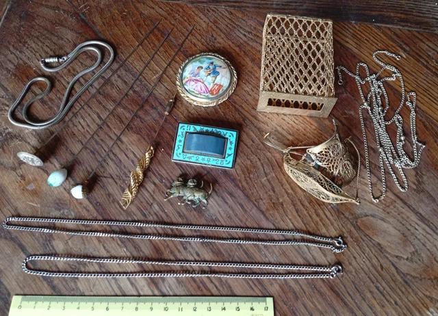 Lot De Bijoux Fantaisie En Argent Massif 925 - Pendentifs Coeurs Avec Pierres Ti Sento