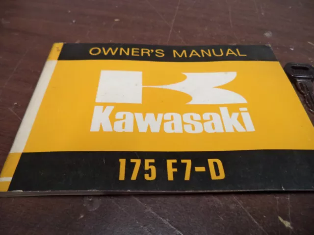 Kawasaki OEM New owners manual 175 F7-D  #11400