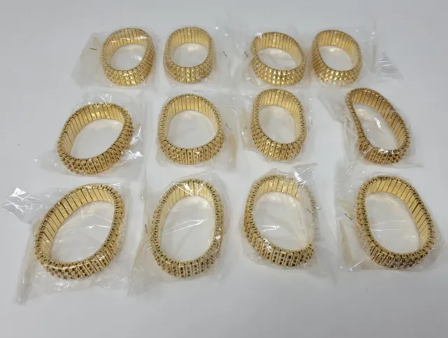 12 Darice Craft Gold Stretch Expansion Cha-Cha Charm Bracelet Forms Blanks Bands
