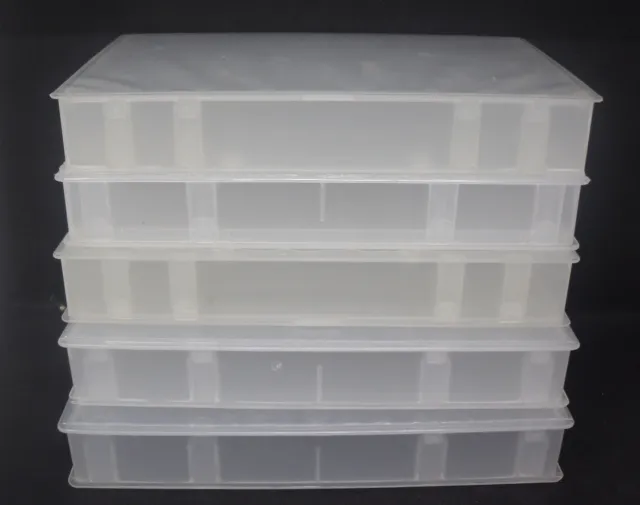 5 x empty VHS Video Cases Clear Plastic Storage Upcycle Crafting Replace