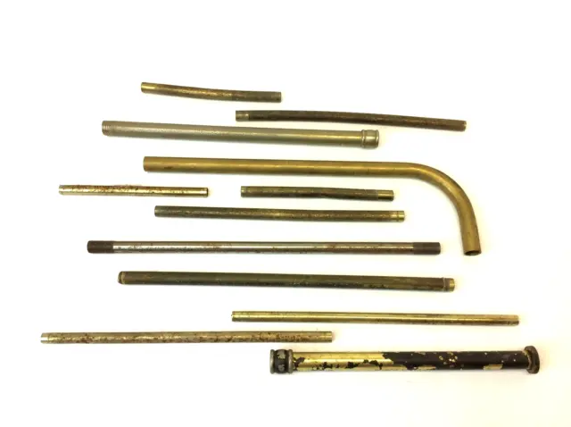Mixed Lot Brass Metal Iron Lamp Arms Piping Parts Hardware Tubing Rods Columns