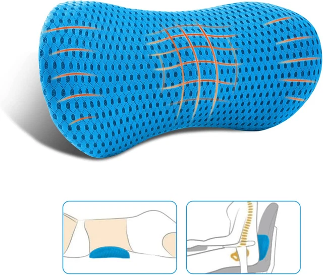 Lumbar Pillow, Memory Foam Lumbar Support Pillow for Office Chair and Car Seat,