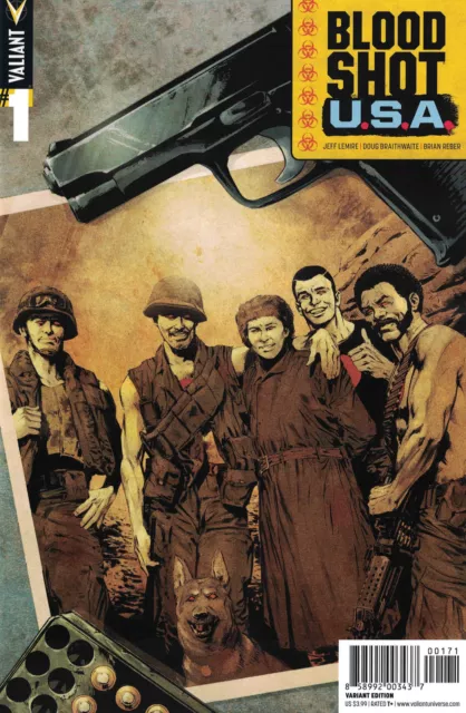 Bloodshot USA #1 1:20 Butch Guice Variant Valiant 2016