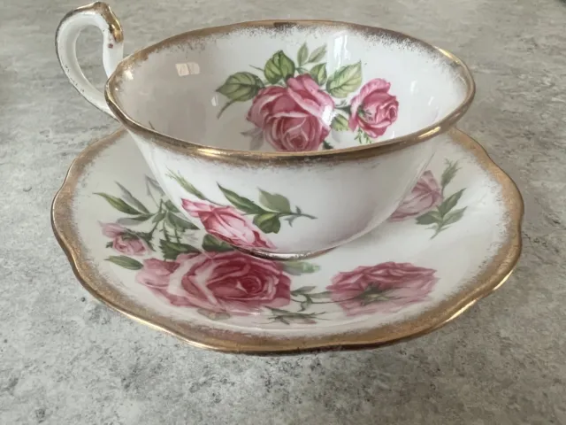 Royal Standard Orleans Rose Teacup And Saucer Set