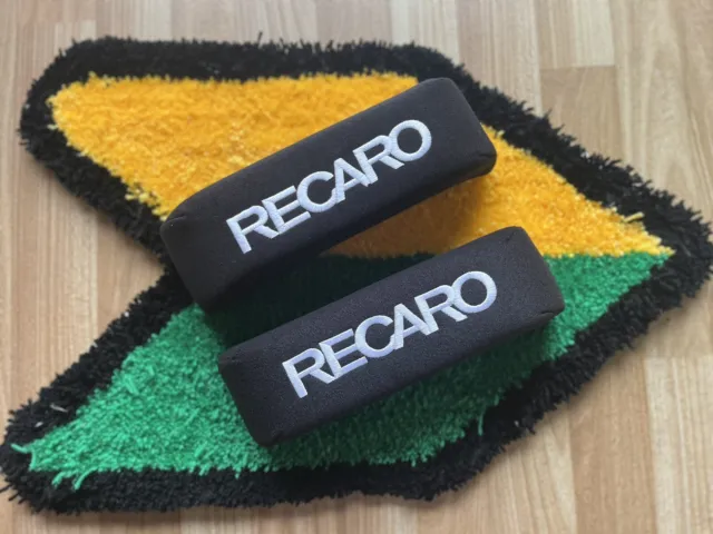 RECARO BLACK Headrest X 2 Pillow Cushion JDM Gift Honda Nissan Toyota Type R