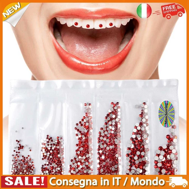 IT Dental Rhinestones Jewelry Teeth Jewelry Dental Crystal Tooth Decor Gems (Red