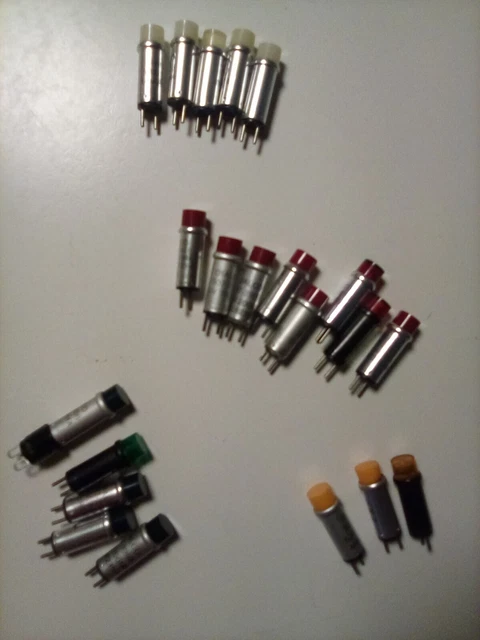 24  Vintage DIALCO  Panel Mount bulbs,    Various voltages