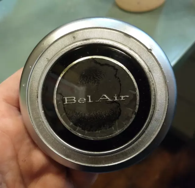 67 68 Chevy Bel Air steering wheel horn button center cap missing rubber Belair