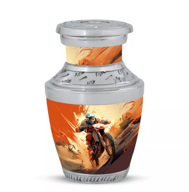 Mini Urns For Human Ashes Keepsake Motocross Rush (3 Inch) Pack Of 1