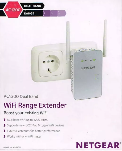 NETGUEAR EX6150v2 - AC1200 Extensor de rango WiFi