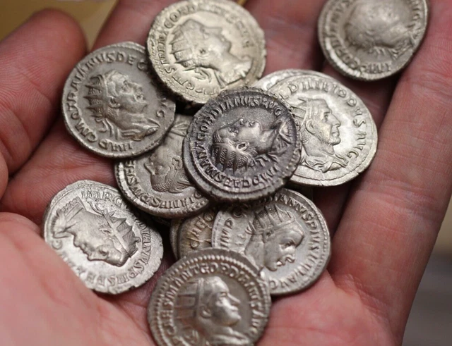 Ancient Roman Empire Silver Antoninianus Coin | Very Fine | 1700+ Years Old