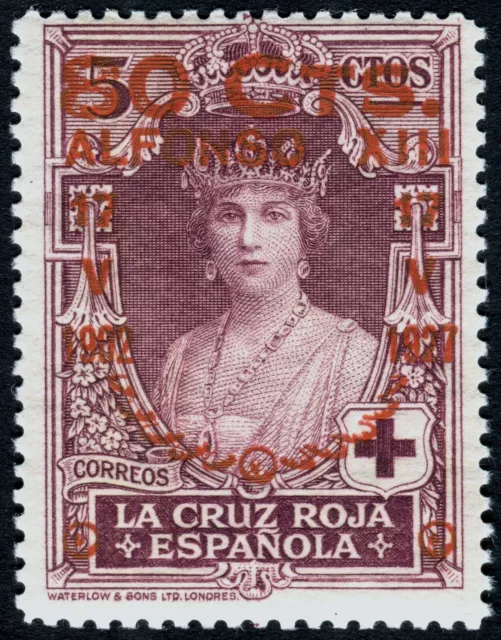 ESPAÑA 1927. Jura Constitución. 80 c. sobre 5 c. cast. viol. Nuevo**. Edifil 382