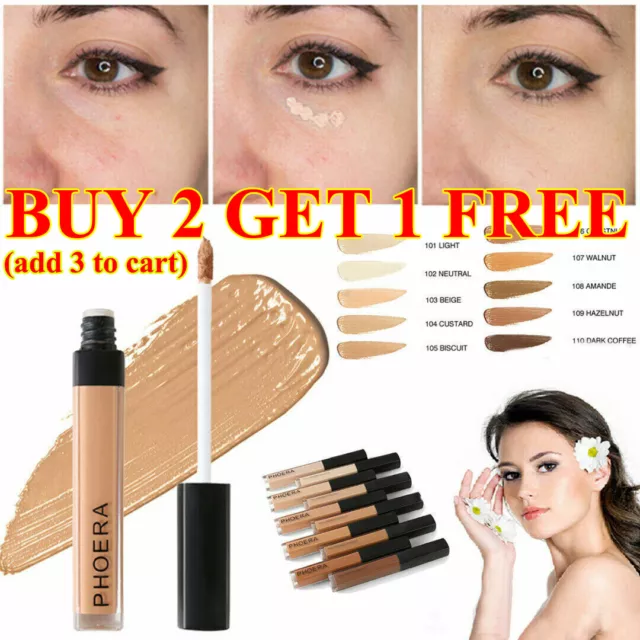 PHOERA ®  Concealer Foundation Full Coverage Conceal Matte Brighten Long Lasting