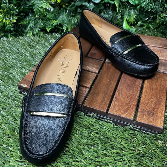 Calvin klein sale orianna buckle loafers