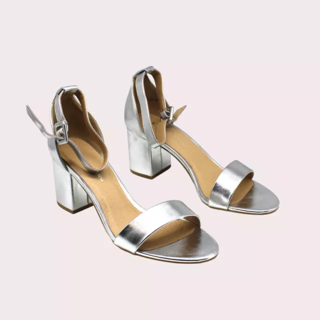 CL by Laundry Jody Metallic Block Heel Sandals - Shimmering Sophistication for E