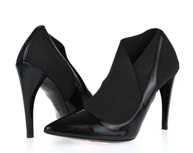 Womens CHRISTIAN DIOR 226032 black leather ankle booties sz. 35.5 2