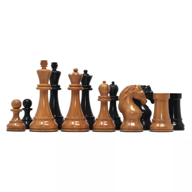 The Herman Steiner Commemorative Series 5"  Antiqued Boxwood/Ebony Chess Set