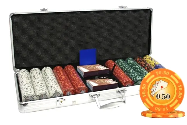 Mrc Poker 500Pcs 14G Yin Yang Design Poker Chips Set With Alum Case