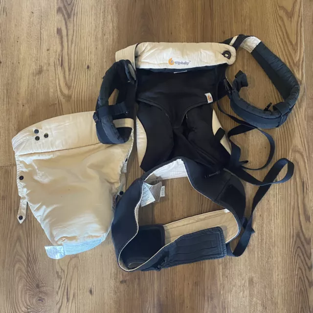 Ergobaby Omni 360 Baby Carrier 4 Position Air Mesh Beige With Infant Insert