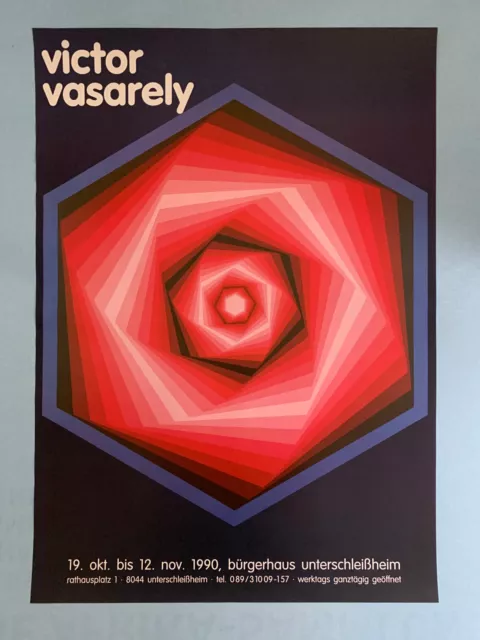 Vasarely Original Ausstellungsplakat  1990 DIN A1
