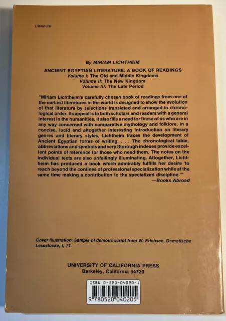 Ancient Egyptian Literature: Volume III: The Late Period by Miriam Lichtheim 2