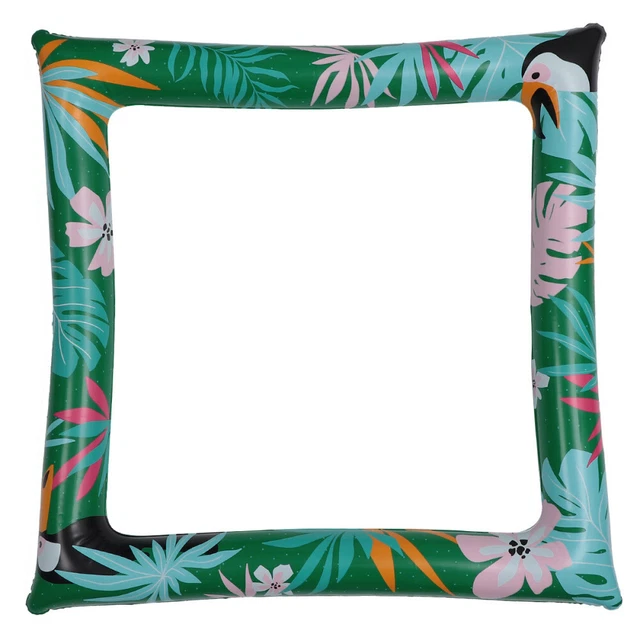 Marco de fotos inflable flor de pájaro marco de fotos impreso selva de verano PVC-F