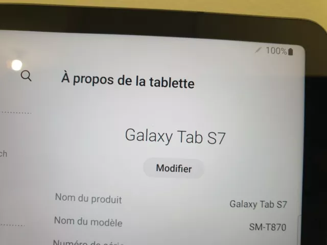 Samsung Galaxy Tab S7 - 256GB - RAM 8gb - WiFi - Noir - Très bon état 3