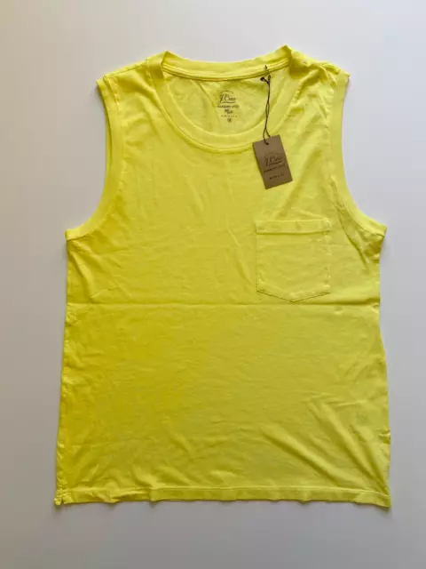 J Crew Womens Pocket Tank (NWT) Canary Yellow, Garment Dyed, UP TO 62% OFF MSRP