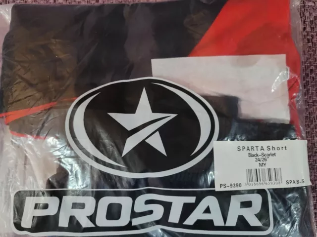 12 x Mitre Prostar Sparta Football Shorts, Black/Red, Boys MY 24-26" Waist