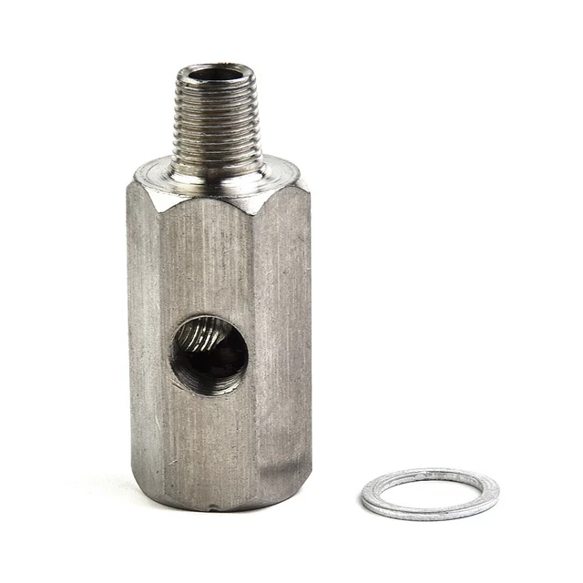 304 adattatore acciaio inox 1/8 pollici sensore pressione olio pnl pezzo a T per ingresso turboolio