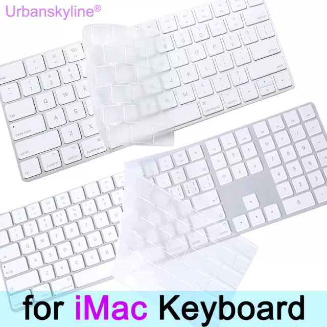 Keyboard Cover Wireless Bluetooth Numeric Silicone for iMac Magic A1314 A1644...