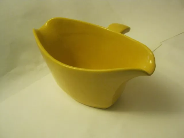 Frankoma Yellow Vintage Two Sided Gravy Boat Style 6S (RS-2)