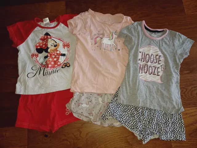 George / Disney - Girls Pyjamas Sleepwear Bundle - Age 5 - 6 - T Shirt / Shorts