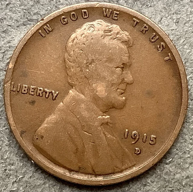 1915 D * Lincoln Wheat Cent Penny - Better Grade ~ Free Ship. A475