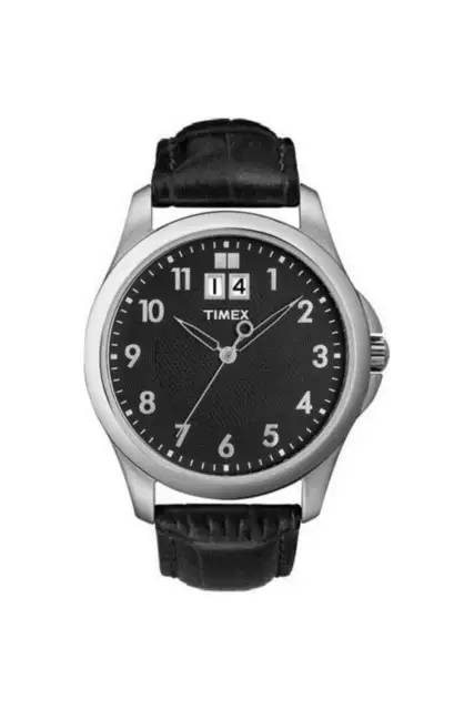 Timex da Uomo Pelle Cinturino Orologio T2N247