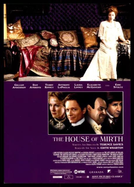 House Of Mirth Showtime Sony Pictures Classics Movie Art Maxracks Postcard UNP