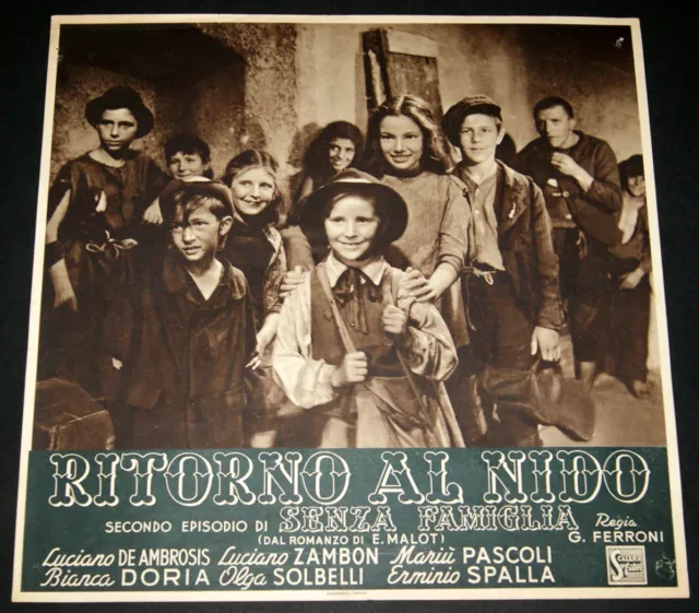 fotobusta film RITORNO AL NIDO Luciano De Ambrosis Mariù Pascoli 1945 RARA #3