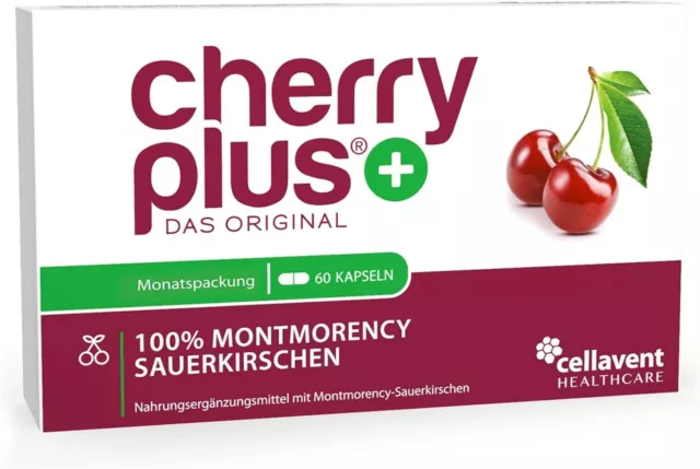 Montmorency-Sauerkirsche Kapseln Hochdosiert 50:1 Cherry Plus Pharmazeut, 60 Stk