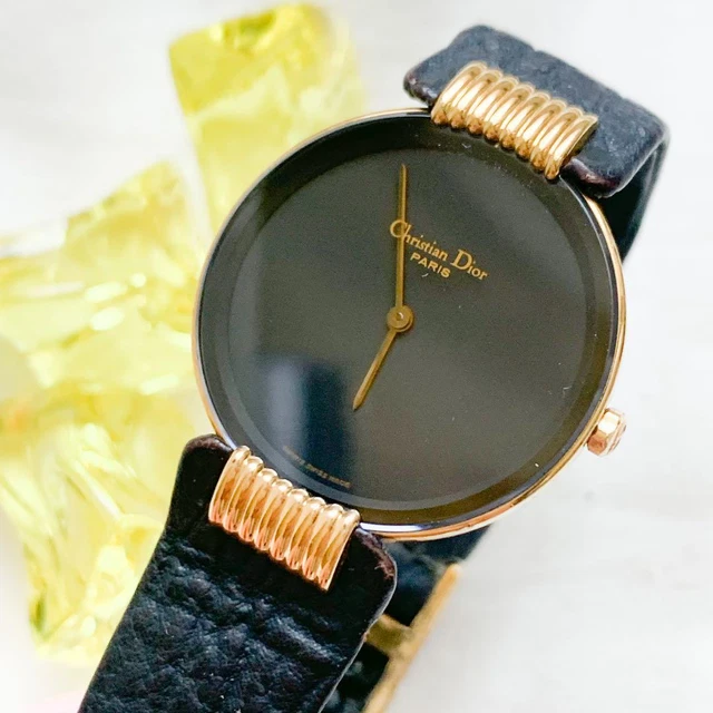 Christian Dior Quartz Wrist Watch Bagheera Black Moon with Battery