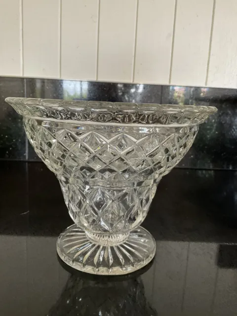Art Deco 1930s Australian Crown Glass Crystal ROSE VASE AND FROG. Gorgeous