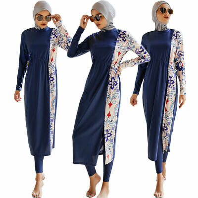 Nuovo Musulmano Costumi da Bagno Islamico Donne Manica Corta Modesto Costume da Bagno Beachwear Burkini Signora Eruzione cutanea Surf Completo da Costume 