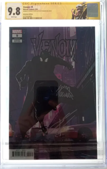 Venom #9 CGC 9.8 1:10 DOUBLE SIGNED Cates & Stegman - Animation Variant