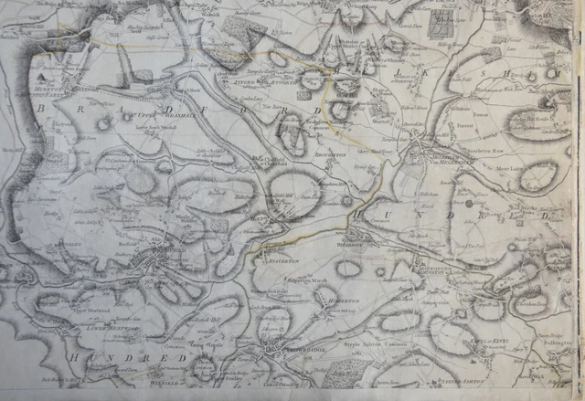 ORIGINAL JOHN ANDREWS & Andrew Dury Map Section :-1 Donhead, Semley ...