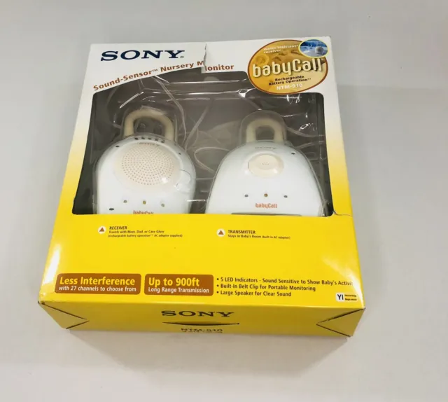 Sony NTM910 900MHz BabyCall Rechargeable Nursery Baby Monitor Sound-Sensor