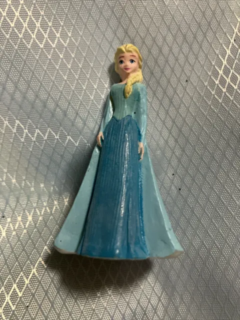❤️ Disney Figure Cake Topper Frozen Elsa the Snow Queen Princess PVC 3" Blue