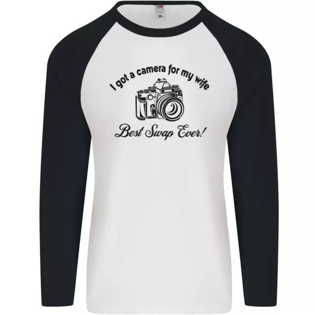 Camera for My Wife Photographer Photography Mens L/S Baseball T-Shirt