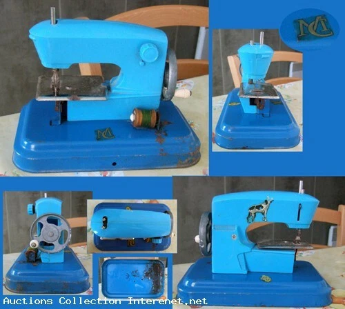 Ancienne Machine à Coudre Jouet Enfant - MG France - Années 1950/60 - Tôle Et Plastique