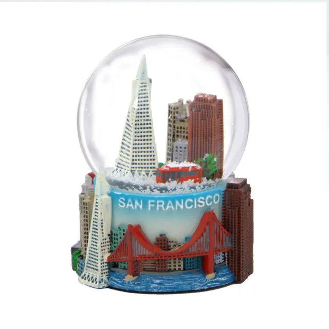 San Francisco Snow Globe 3.5 Inches Golden Gate Bridge and Skyline